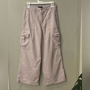 Light Purple Forever 21‎ Wide Leg High Rise Cargo Pants Size Medium